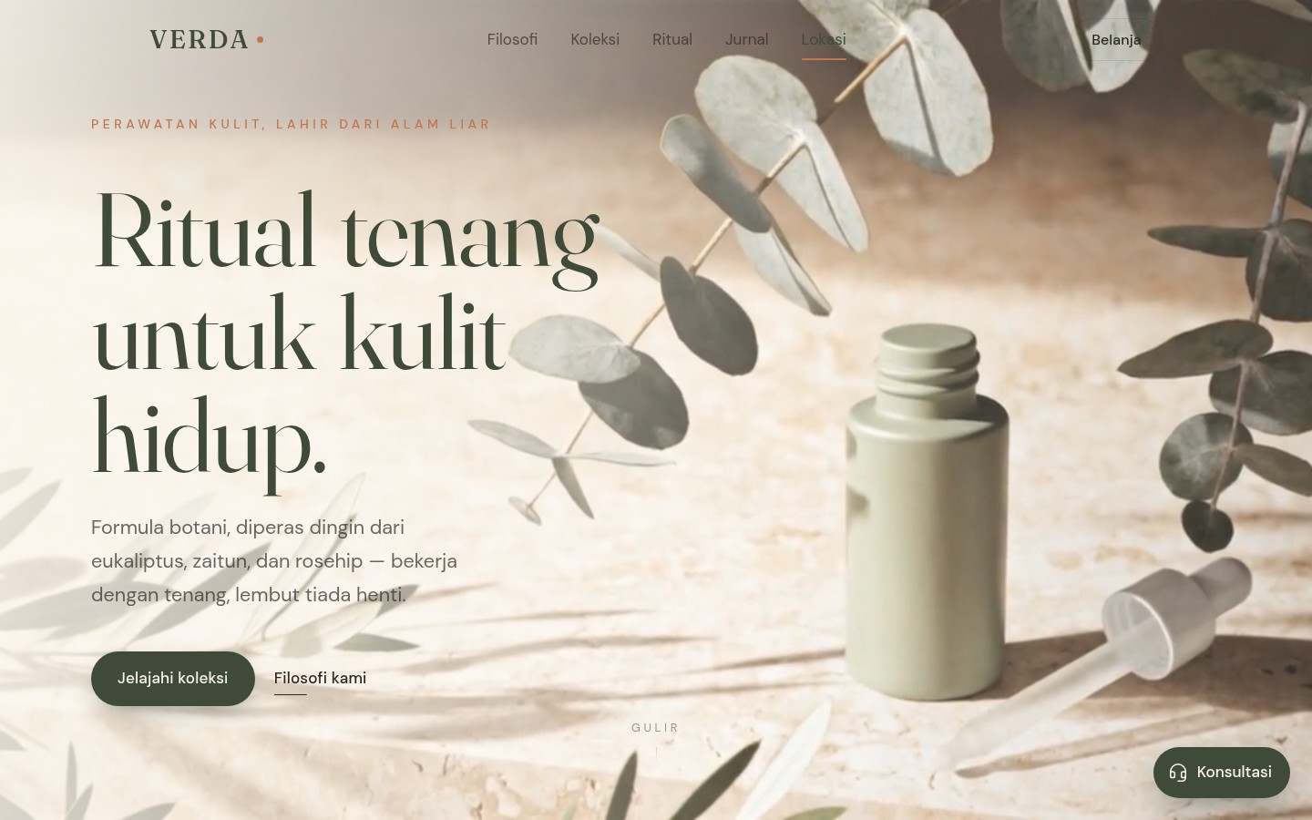 VERDA โ Landing page ยท D2C skincare brand