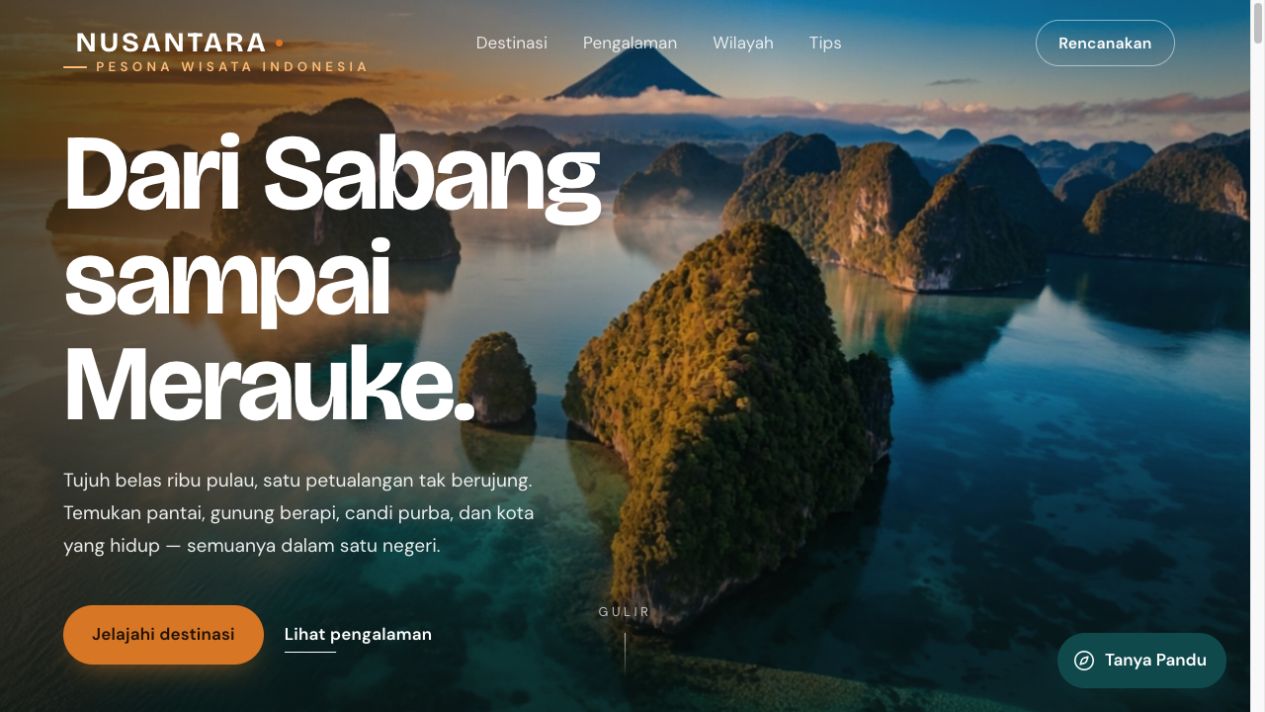 Preview website NUSANTARA