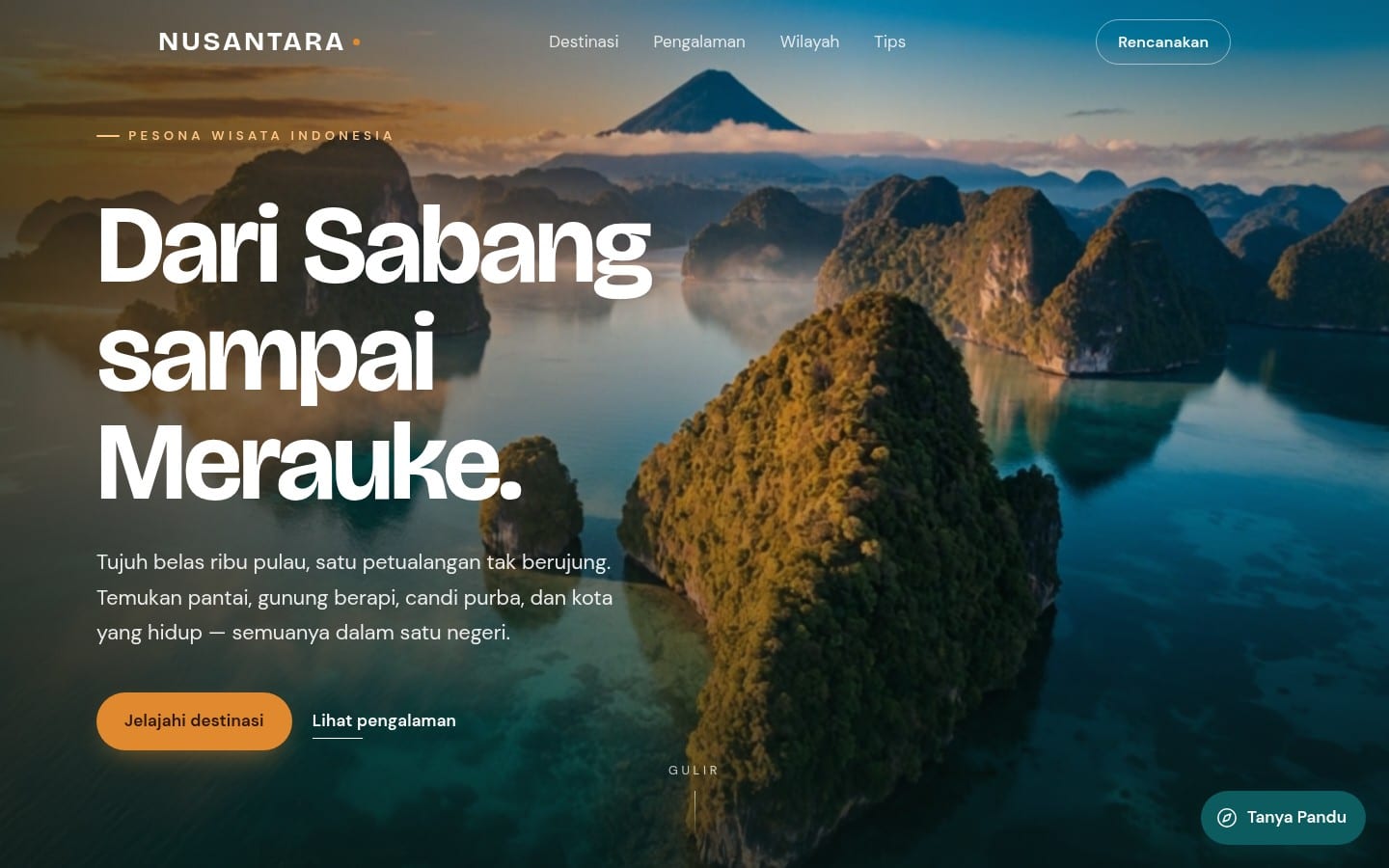Nusantara — Indonesia tourism landing page