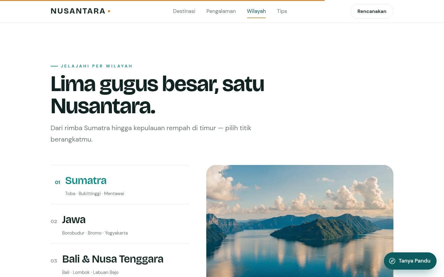 Nusantara — Region guide